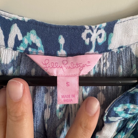 Lilly Pulitzer Blue and White Jumpsuit - Picture 3 of 5